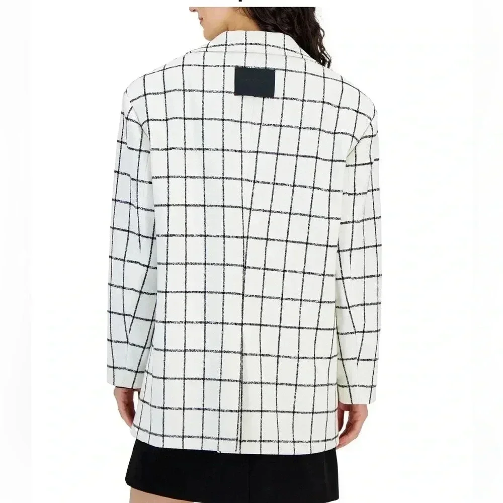 Hugo Boss Windowpane Check Oversized Blazer, size 14 - Picture 7 of 9